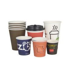 China disposable high quality take away 8oz 12oz 16oz paper cups with lids manufacturer